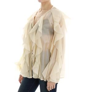 CAMICIA ROUCHES PANNA
